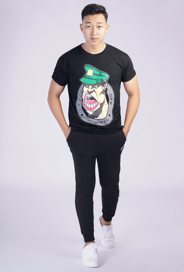 General Design Printed T-shirt(Black)